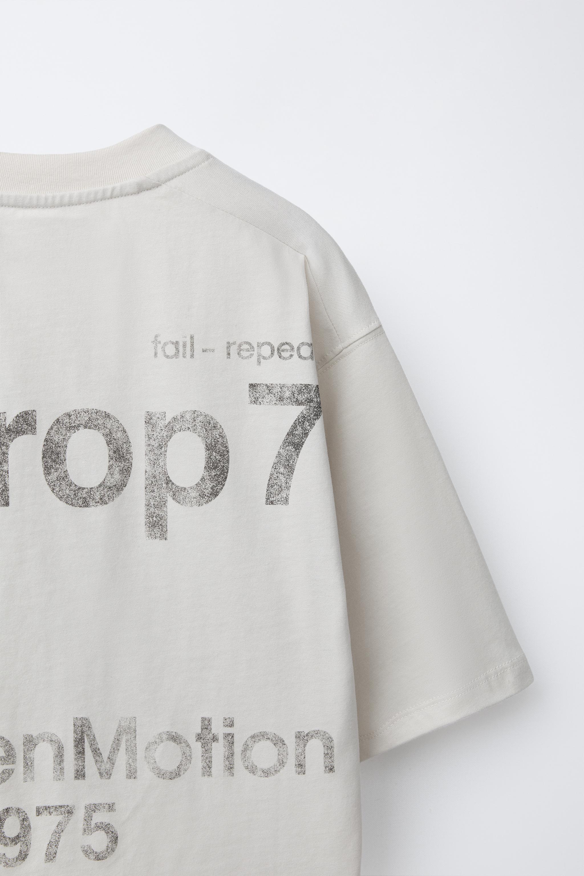 T-SHIRT EFFET DÉLAVÉ INSCRIPTION